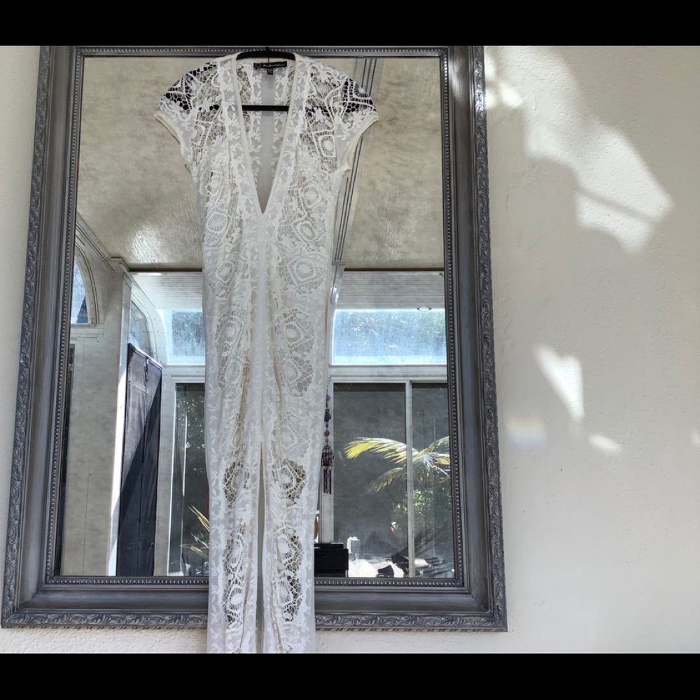 For Love & Lemons White Lace Dress